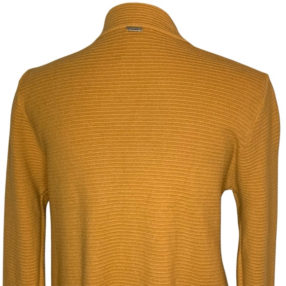 Sioni Golden Mustard Long Sleeve Knit Cardigan Sweater Size Small - Picture 9 of 13